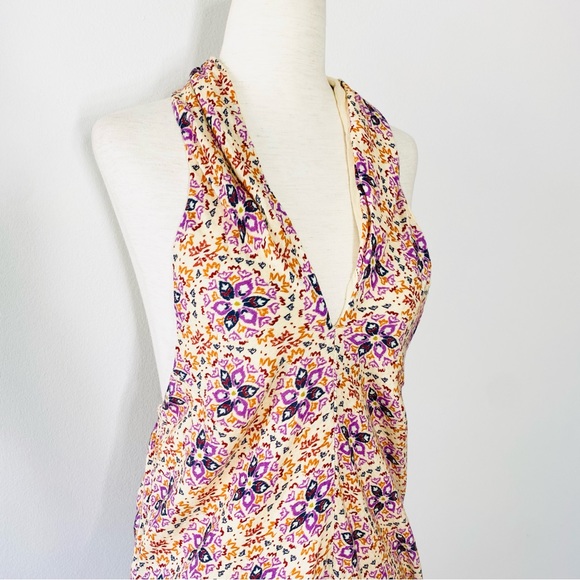 Free People floral Isla halter open back mini dress size small - Picture 5 of 16